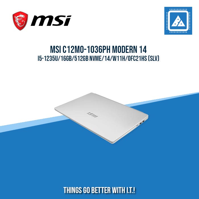 MSI C12MO-1036PH MODERN 14 I5-1235U/16GB/512GB NVME | BEST FOR STUDENTS AND FREELANCERS LAPTOP MSI C12MO-1036PH MODERN 14 I5-1235U/16GB/512GB NVME | BEST FOR STUDENTS AND FREELANCERS LAPTOP